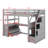 Twin Size Loft Bed With Desk And Shelves-1909704522