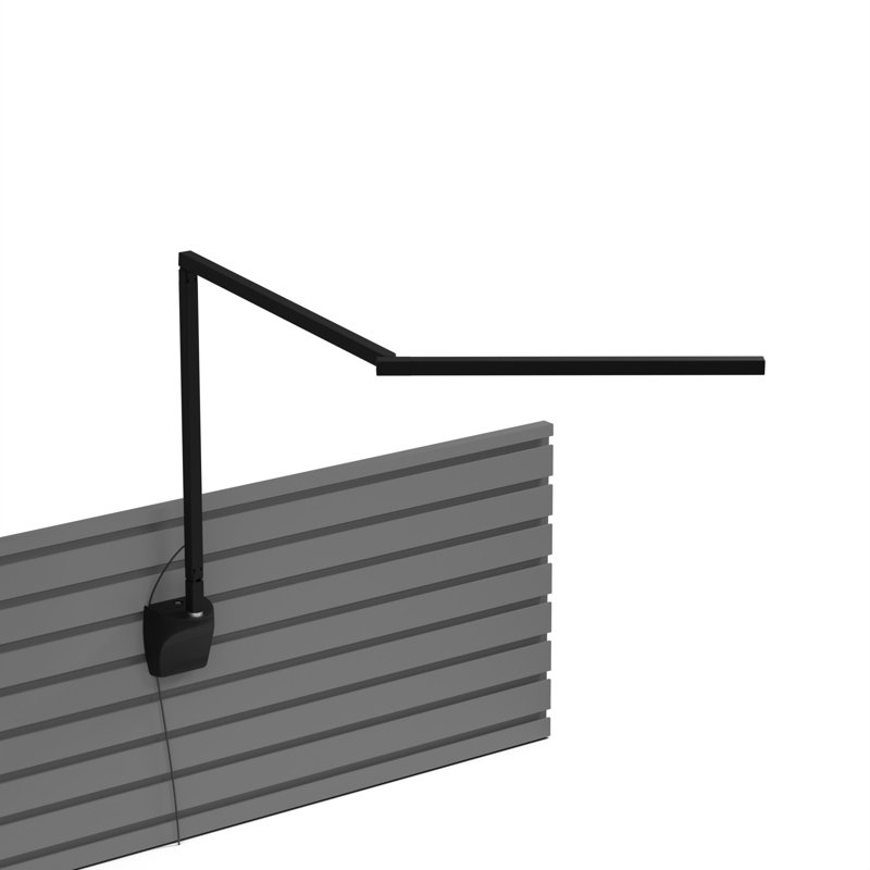 Lampe de bureau Z-Bar Gen 4 avec fixation murale à lattes, Noir mat, 5000 K, H 12,5 po x l 25,6 po x P 7,5 po