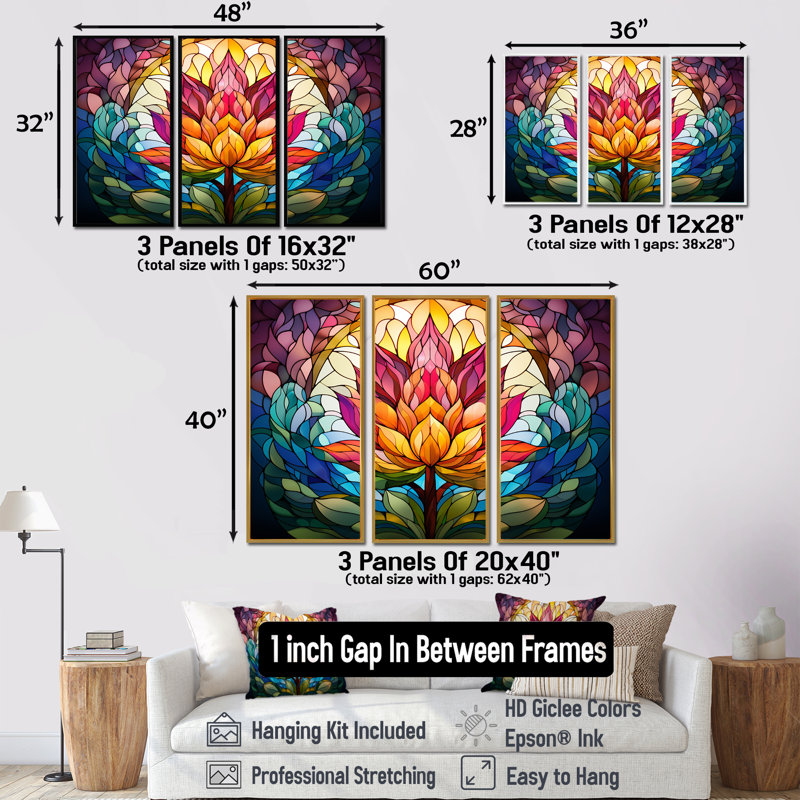 Ensemble de salon Tarcia - Lotus, H 28 po x l 36 po x P 1 po, Cadre flottant brun