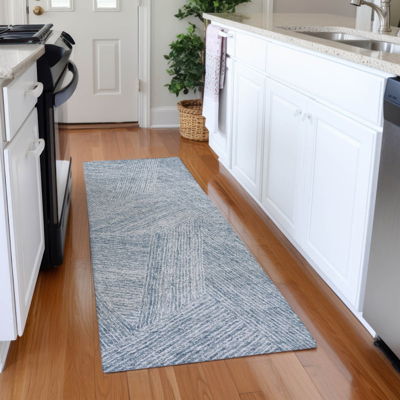 Premium Machine Washable Finchley AMF991 Lines Rug, Runner 2'3" x 7'6"