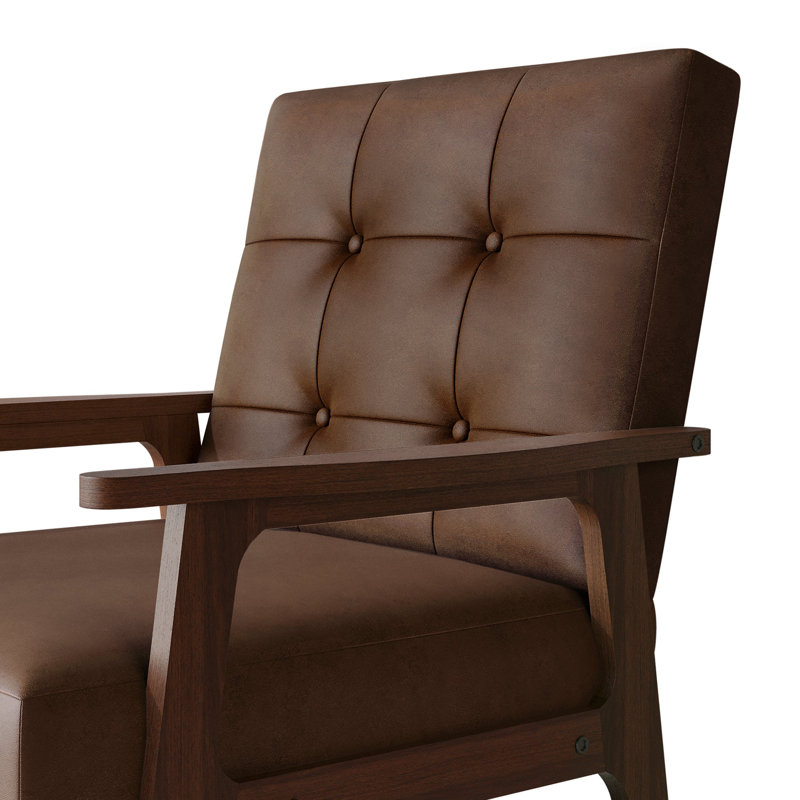 Chaise d'appoint en polyuréthane brun, Brun