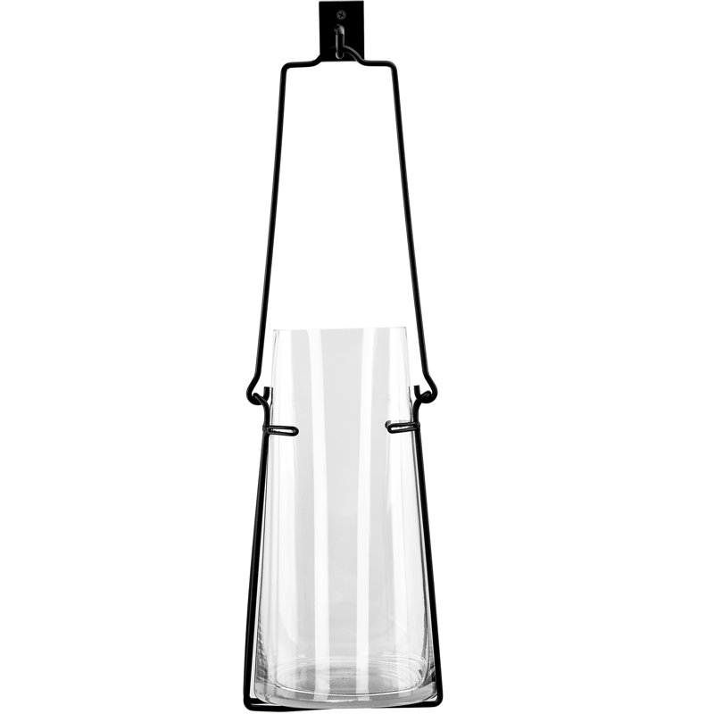 Vase murale en verre lanterne suspendue 19"