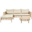 Garden Lounge Set with Table 4 Seater CALASETTA PE Rattan Beige-1363514301