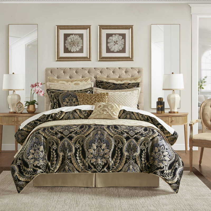 Ensemble d'édredon 4 pièces, Édredon pour grand lit + 2 taies décoratives