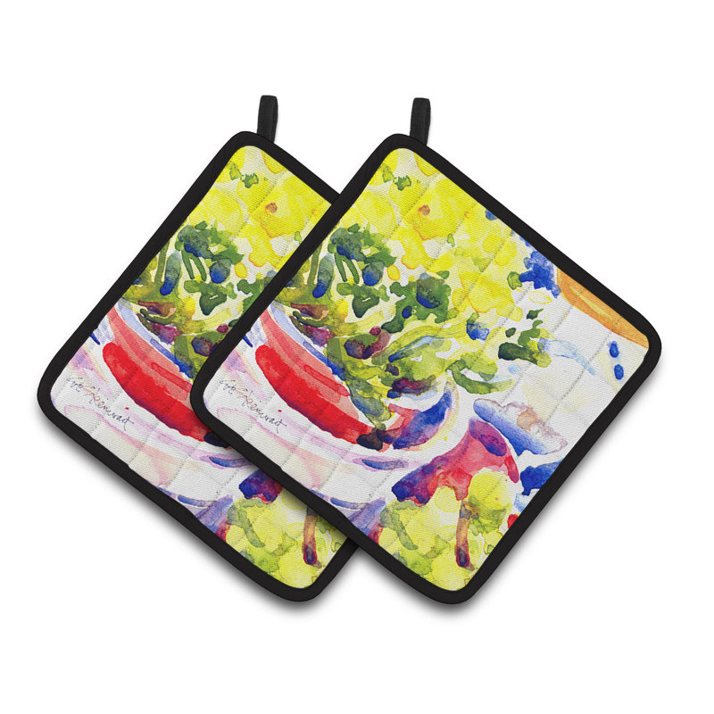 East Urban Home Floral Polyester Potholder