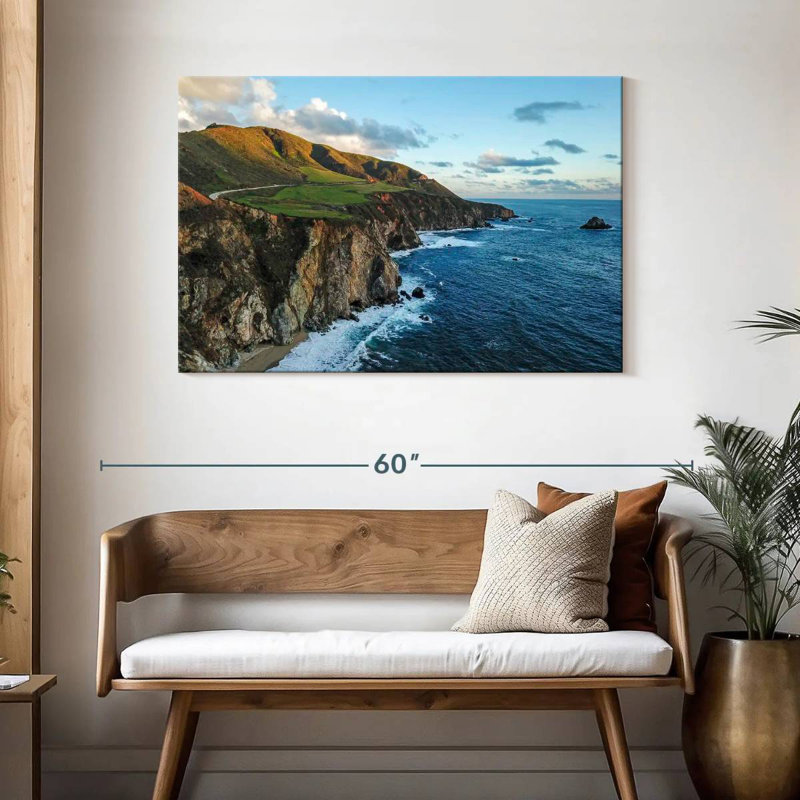 Gillard Cliff In Big Sur, H 30 po x l 45 po