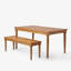 Banc en bois massif 53 po Carvella