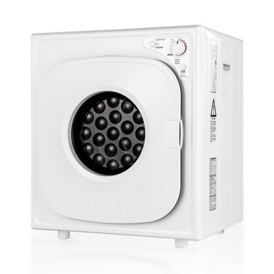 Costway High Efficiency Portable Dryer in White with Child Safety Lock White