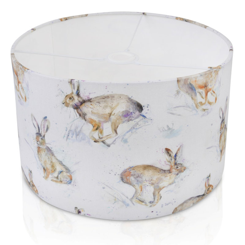 Cotton Drum Pendant Shade ( Screw On ), 20 cm H x 30 cm W x 30 cm D