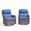 Chaises de patio pivotantes et pivotantes avec 2 coussins de 6 pouces en oléfine résistante à l'eau-1469084788
