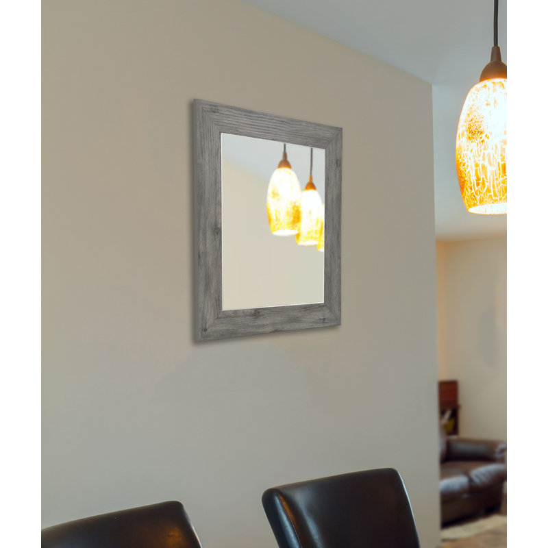 Miroir décoratif traditionnel Blondsville, H 40 po x l 30 po, gris