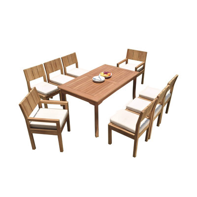 Ensemble repas 9 pièces teck Gennessee