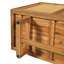Armoire de rangement Adair Mid-Century moderne en bois d'acacia avec portes en osier de polyéthylène pour patio et jardin