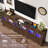 95.3“ LED Farmhouse TV Stand For Tvs Up To 85" With Power Outlets And Adjustable Shelves-163533591-148976056