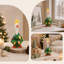 Décorations de Noël : oies de Noël de 18 cm, vêtements, sapin de Noël avec lumières en forme d’étoile et tenues d’oies, décorations et ornements de Noël