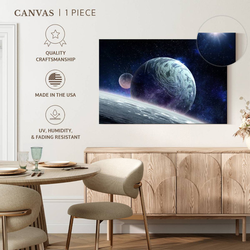 Oberle Cosmic Planet Pluto, 34" H x 51" W