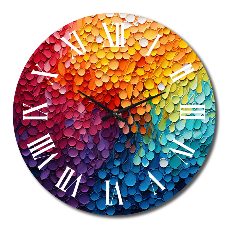 Hardedge Art Contrastant Cadence I - Horloge murale abstraite, Très grand