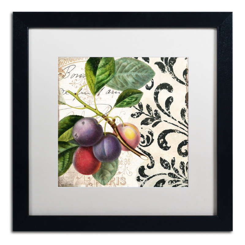 Jadaya «Les Fruits Jardin III», impression encadrée, Blanc, H 16 po x l 16 po x P 0,5 po