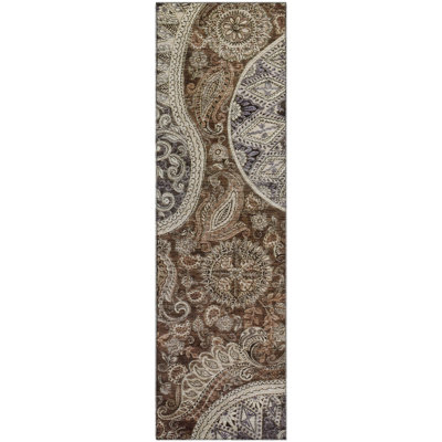Premium Machine Washable Jamestown AMF1078 Swirl Rug