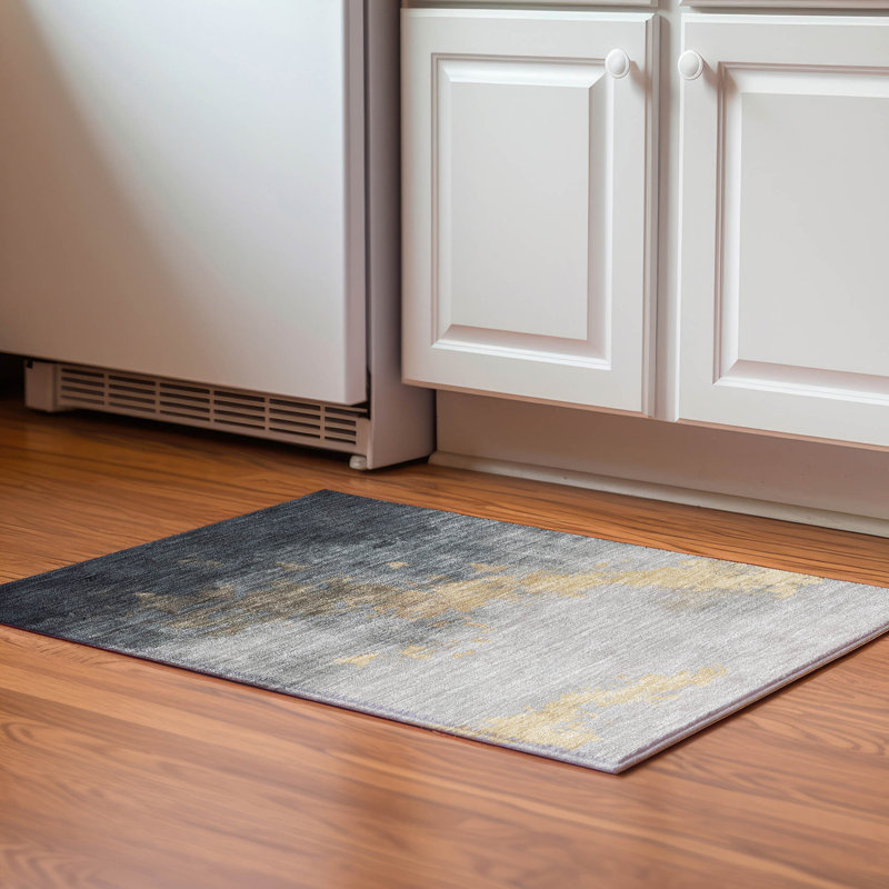 Premium Machine Washable Bennette AMF1881 Modern Rug, Rectangle 1'8" x 2'6"