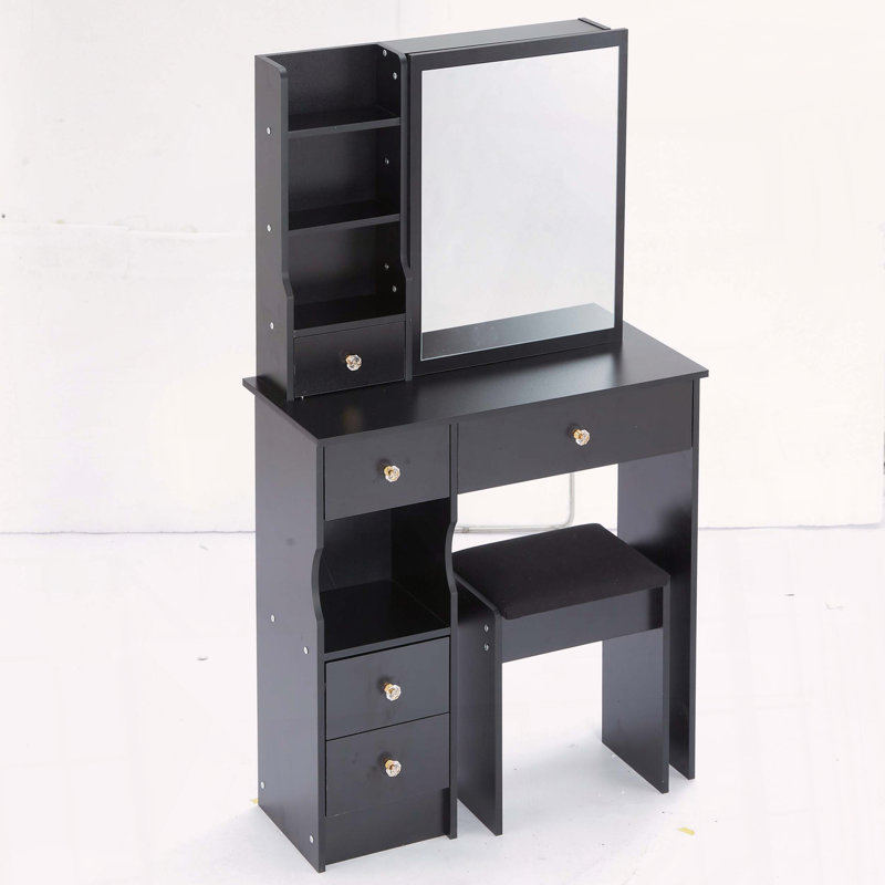 Petite coiffeuse avec miroir coulissant