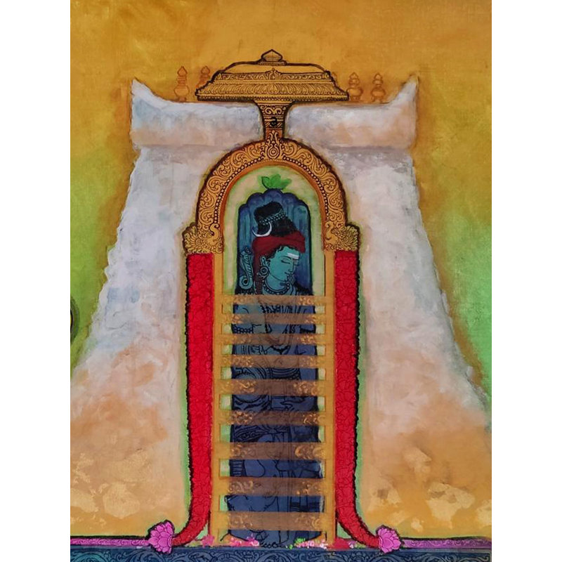 Shri Kalahastheeswara - Shiva | Acrylic Colours| By Dhanu Andluri