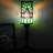 Small Tiffany Table Lamp Stained Glass Candlestick Style Table Light Green Liasion Style  4X15Inch