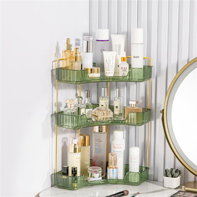 Awbree Plastic Makeup Organiser, Green