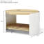 Table basse ronde, table basse de 31 po pour le salon, bureau en bois rustique à 2 niveaux avec tablette de rangement au design moderne