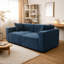 Lit en velours bleu à 3 places avec rangement pratique et rangement pratique 3 po-82046363