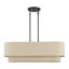 Grand lustre linéaire en bronze 4 lumières Ashani-122725107-122725104-122725098