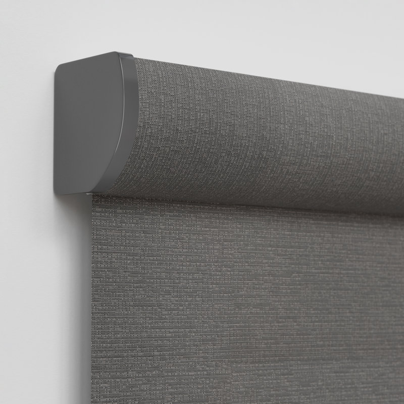 Rideaux occultant 100% sans cordon pour fenêtres d'intérieur, tailles personnalisées pour un ajustement parfait, Gris foncé