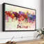 «Dallas Skyline Colors», reproduction sur toile-471048048