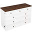 Commode de lit avec rangement immense, noyer blanc + port de charge, grand espace de rangement, fabrication en bois de pin massif pour le salon-1235471249