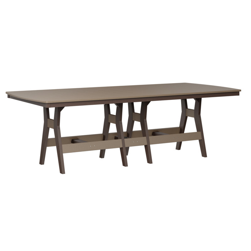 Harbor Outdoor Bar Table, Sunburst Yellow, Chocolate Brown