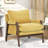 Blerton Mid-Century Modern Velvet Accent Chair,Leisure Chair with Solid Wood and Thick Seat Cushion for Living Room, Bedroom, Studio-1766302870