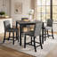 Ensemble de table 5 pièces à hauteur de comptoir avec 4 chaises, ensemble de table à hauteur de comptoir pour 4 avec chaises, ensemble de table à hauteur de comptoir en bois pour la cuisine, la salle à manger-889967526-889967529