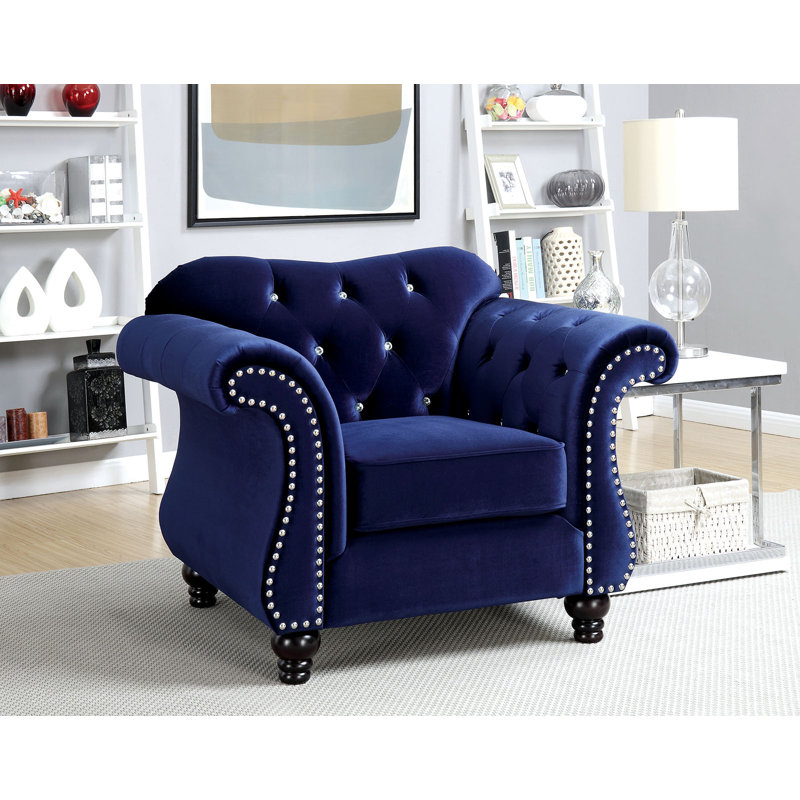 Jolly Upholstered Armchair, Blue