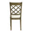 Chaise d'appoint à finition chêne avec 2 boutons, bois synthétique, assise de 19 po, 2 pièces, chaises rustiques revêtues de lin beige, hauteur du produit composite: 39 po