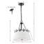 Luminaire suspendu en fer 3 lumières Samora