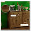 Armoire de rangement avec portes de style grange, armoire à tiroirs-1793872563