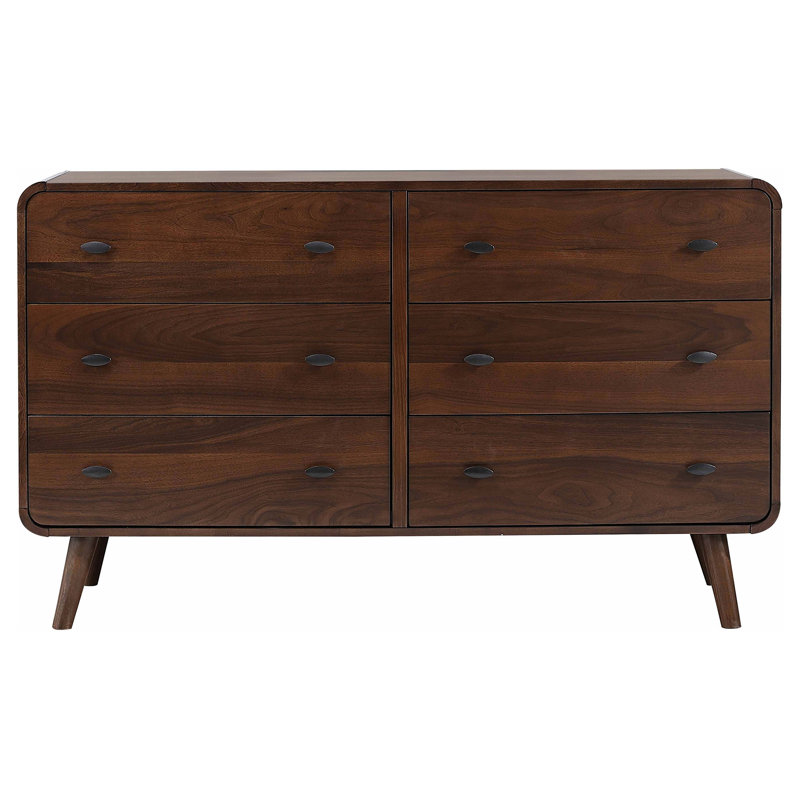 Donald 6-Drawer Dresser Dark Walnut