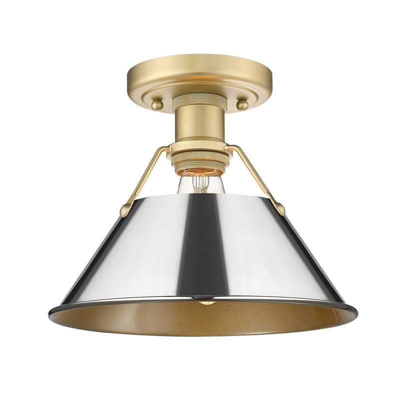 Weatherford Flush Mount, Chrome, Brushed Champagne Bronze