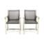 2 chaises en bois - avec siège, velours noir / gris, l 26,56 po x P 23,23 po, H 32,95 po