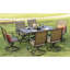 Ensemble repas d'extérieur 5 pièces, tissu en polyester enduit de PVC, structure en fer thermolaqué-1026101071-1027658903-1026101070