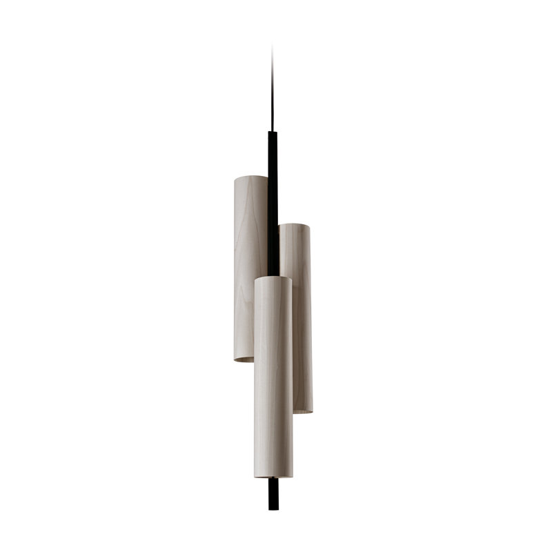 Black Note 3 - Light LED Pendant, Ivory White, Matte Black