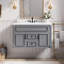 Meuble-lavabo mural 36 po avec évier, 2 tiroirs et portes à fermeture douce-196876814
