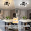 Doraelia Dimmable Sputnik Modern Linear Chandelier Semi Flush Mount Ceiling 4 Light Fixtures-1887711048