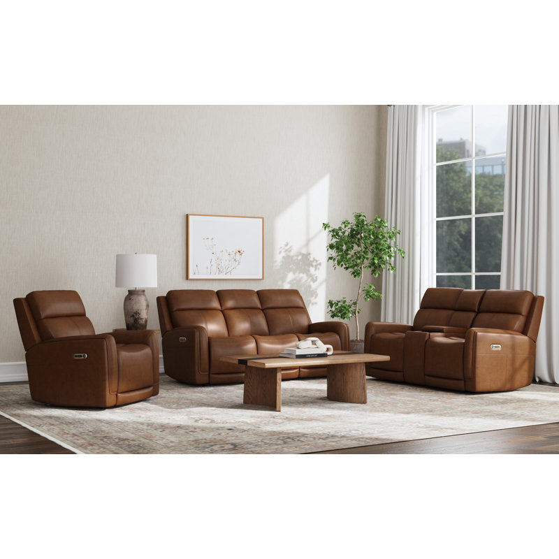 Anders Power Gliding Sofa With Power Headrests & Lumbar, Tan