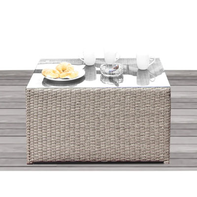 Contemporary Eucalyptus Wood Patio Coffee Table